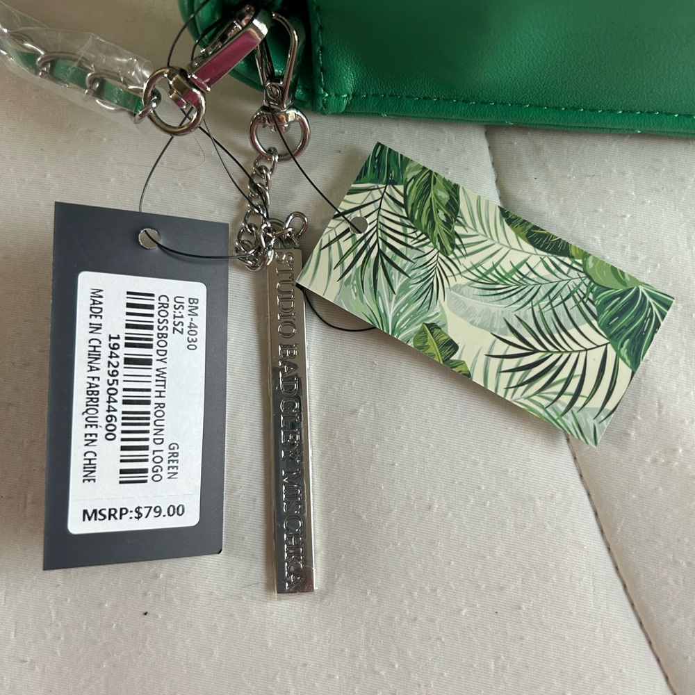 Badgley Mischka Green‎ Quilted Crossbody Bag NWT - Picture 2 of 11